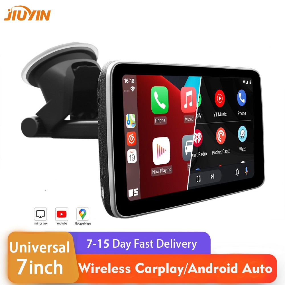 Universal 7inch Car Radio Multimedia Video Player Wireless Carplay  GPS Navigation Apple Android Auto Touch Screen