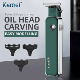 Kemei USB Electric Hair Clippers Trimmers For Men Adults Kids Cordless Rechargeable Hair Cutter Machine Professional Trimmers