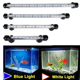 Barre lumineuse LED étanche pour aquarium, poisson précieux, bleu et blanc, 19 cm, 29 cm, 39 cm, 49cm, lampe à clip sous-marine SubSN, décor inclus UE