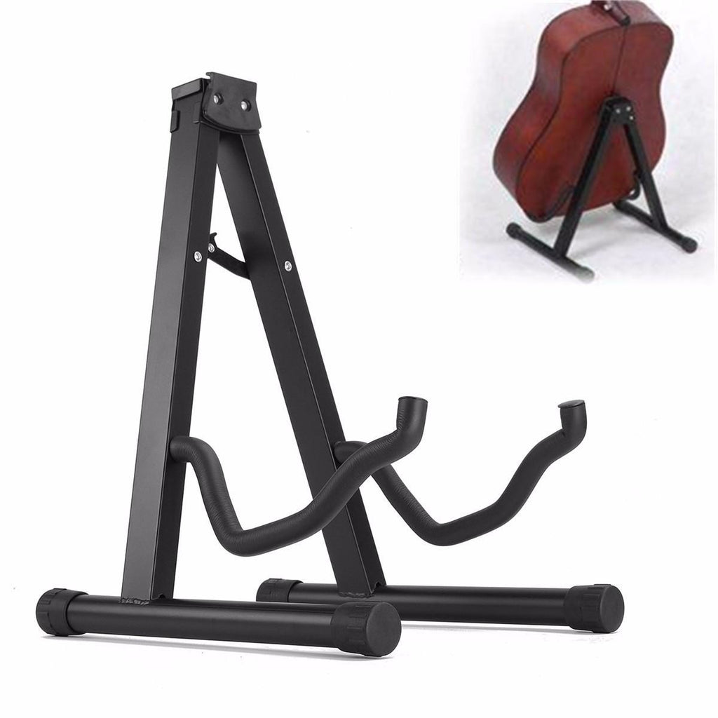 Portable Universal Guitar Stand Black Folding Tripod Stand Acoustic Classical Electric Guitar Stand Bass Holder Multifunctional