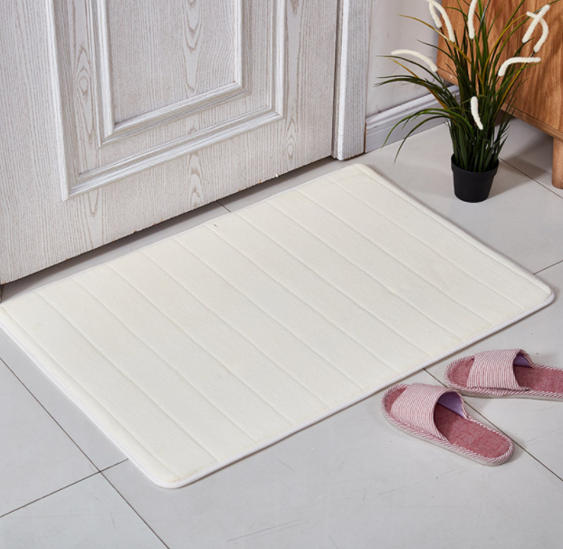 Coral Velvet Bathroom Customizable Memory Foam Absorbent Floor Mat