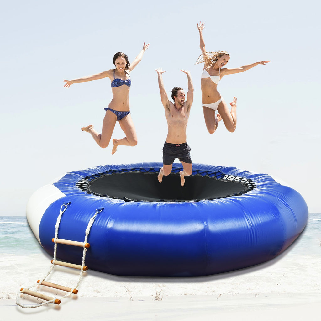 10Ft Inflatable Water Trampoline Bounce Swim Platform For Water-Sports
