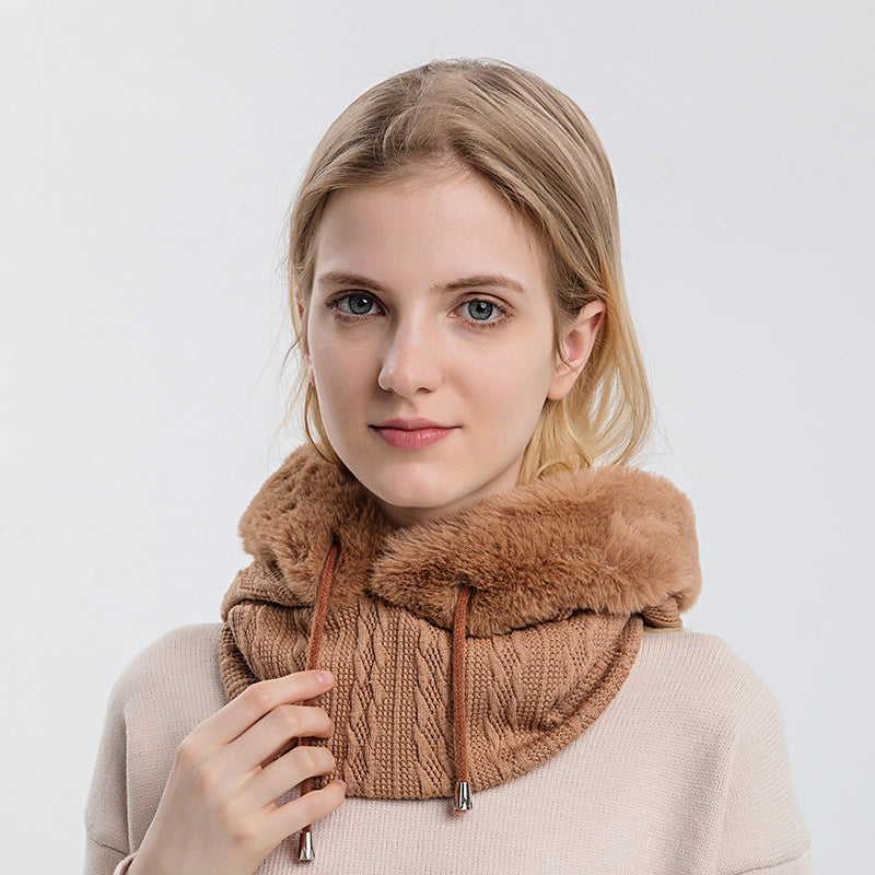 Women hat. Stay Cozy with Our Windproof Warm Knit Hat and Scarf for Women - Perfect for Winter