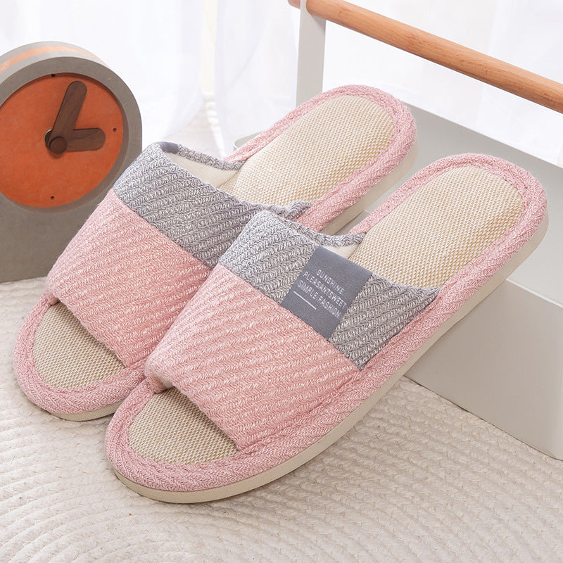 Women simple light Linen Slippers for House & Bedroom.