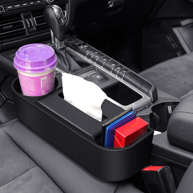 Storage Box Car Tissue Box Three-in-one Cup Holder