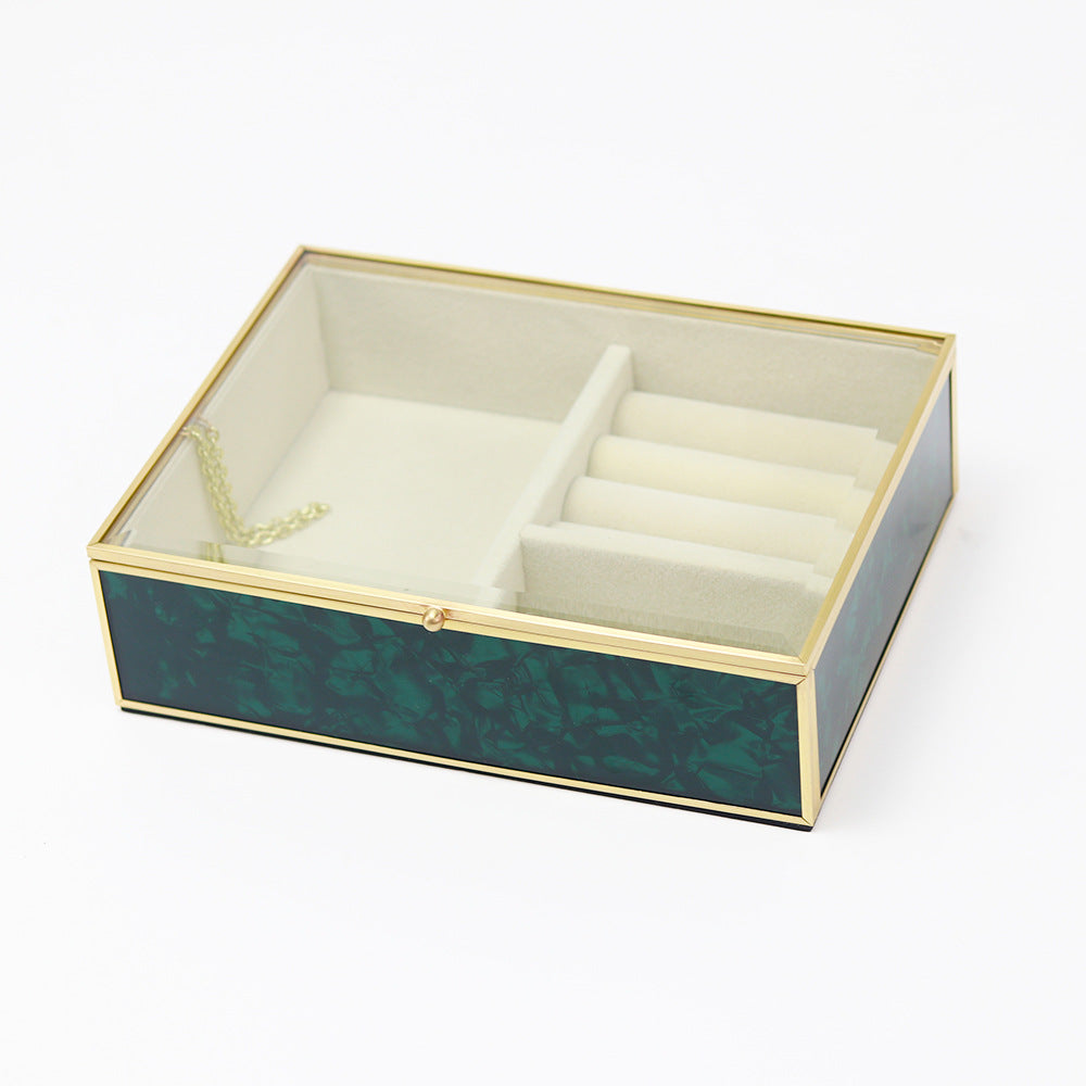 New Brass Glass Retro Transparent Storage Box