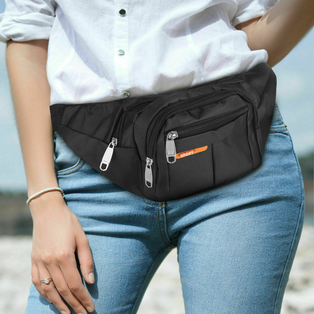 Waist Bag Fanny Pack For Men Women Hip Belt Bum Pouch Sport Travel Purse Unisex