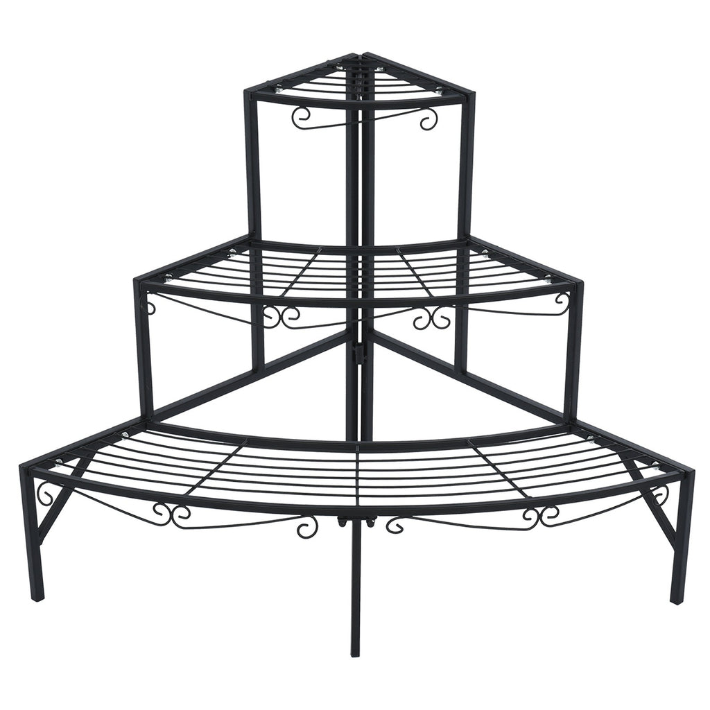 3 Tier Plant Stand Flower Pot Rack Corner Shelf Display Holder For IndoorOutdoor