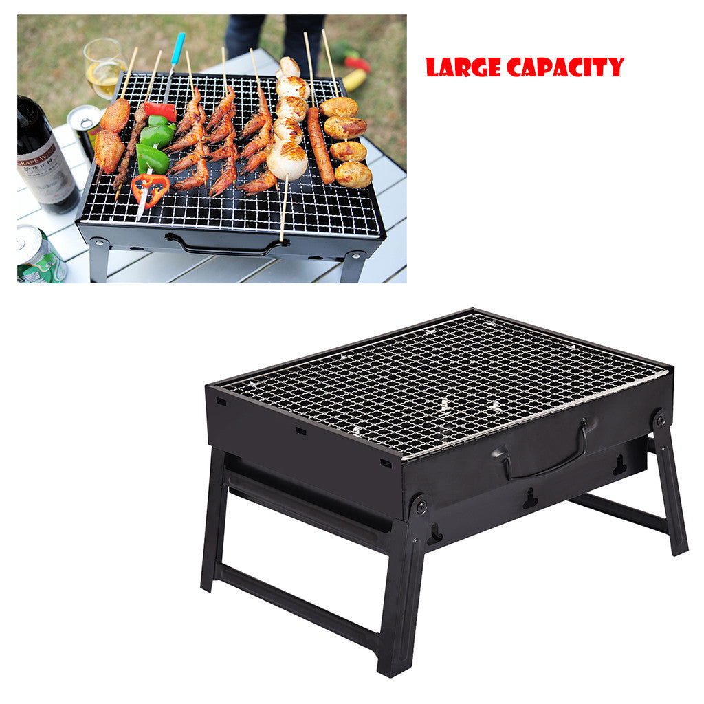 BBQ Charcoal Grill Folding Portable Lightweight Barbecue Camping Hiking Picnics