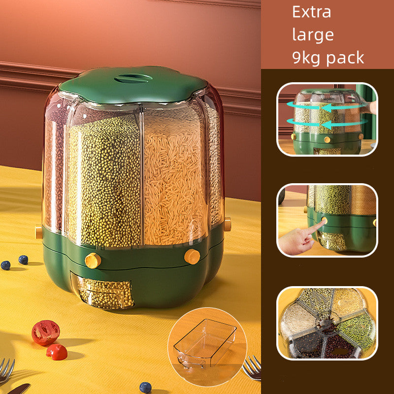 Rotatable Storage Jar Sealed Transparent Storage Box