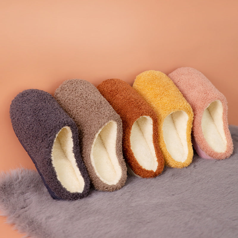 Furry Slippers Soft Winter Bedroom Slippers Women