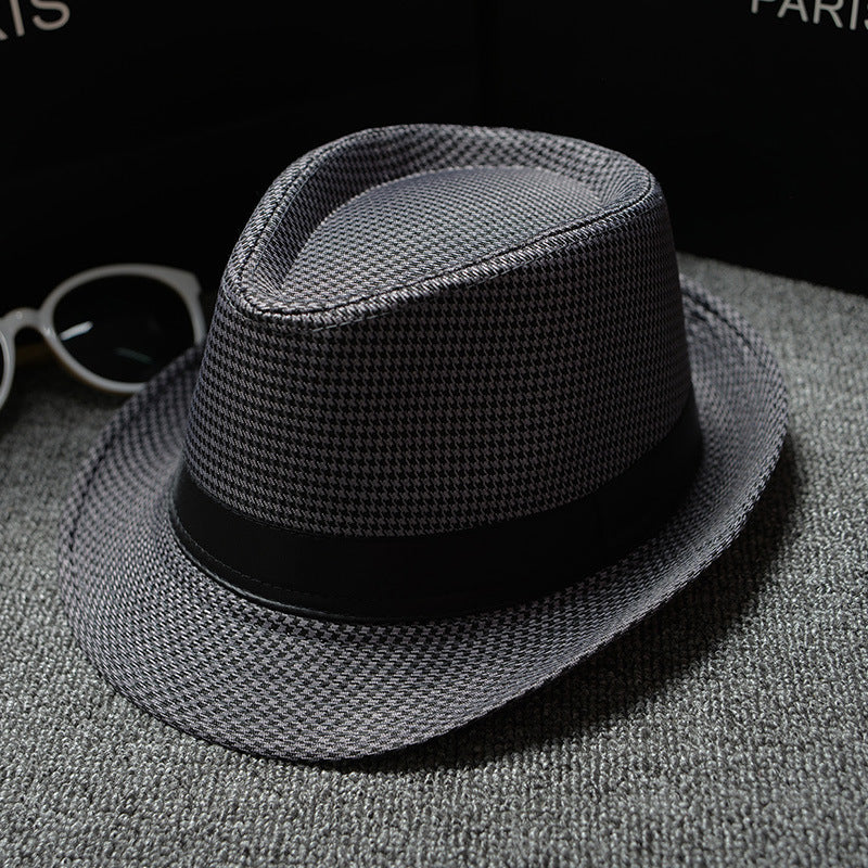 Very nice unique high quality British Houndstooth European and American Sun Hats for Men.