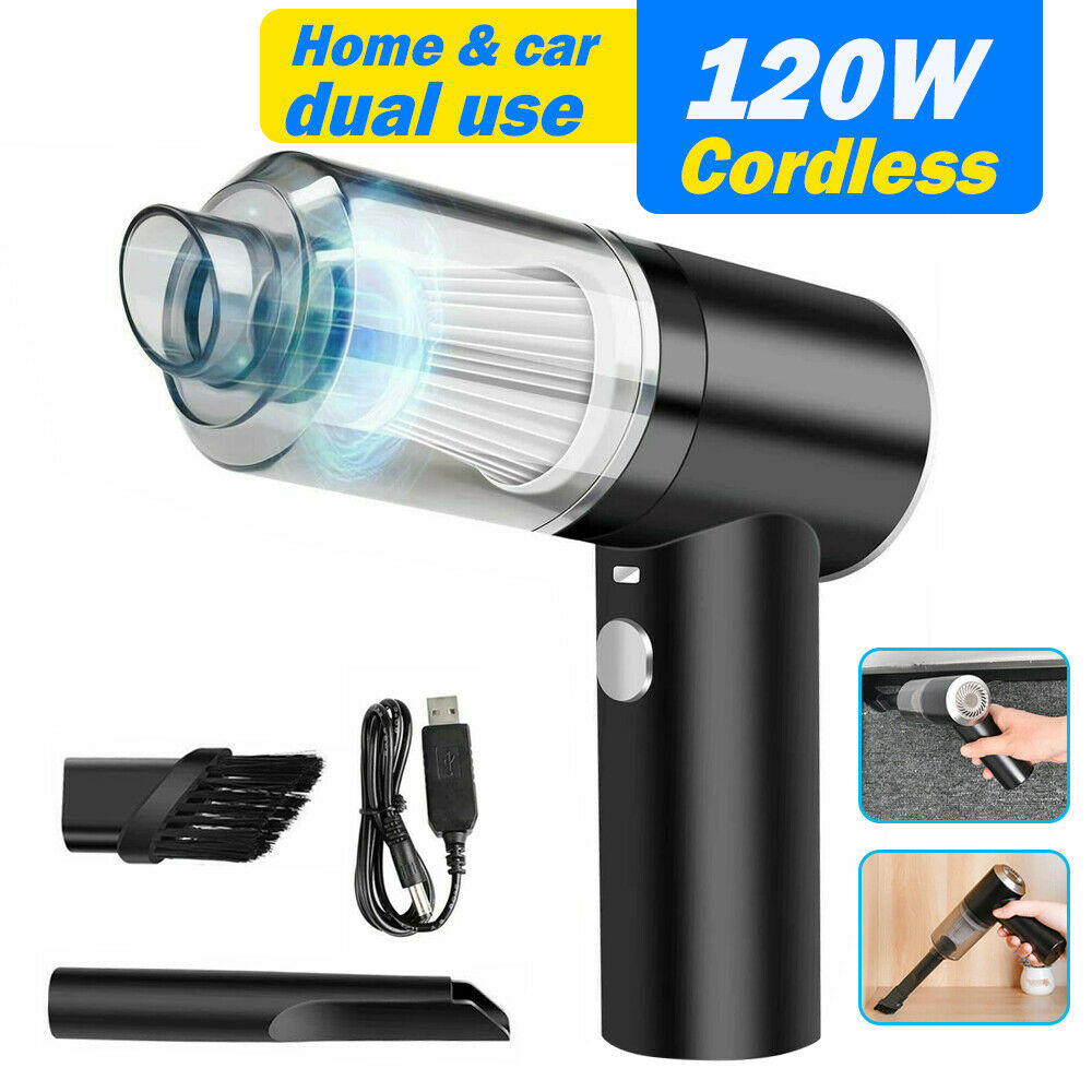 120W 5500Pa Cordless Handheld Vacuum Cleaner Rechargeable Car Auto Home Duster Cordless Car Vacuum Cleaner Handheld Home Rechargeable Wet Dry Duster Portable