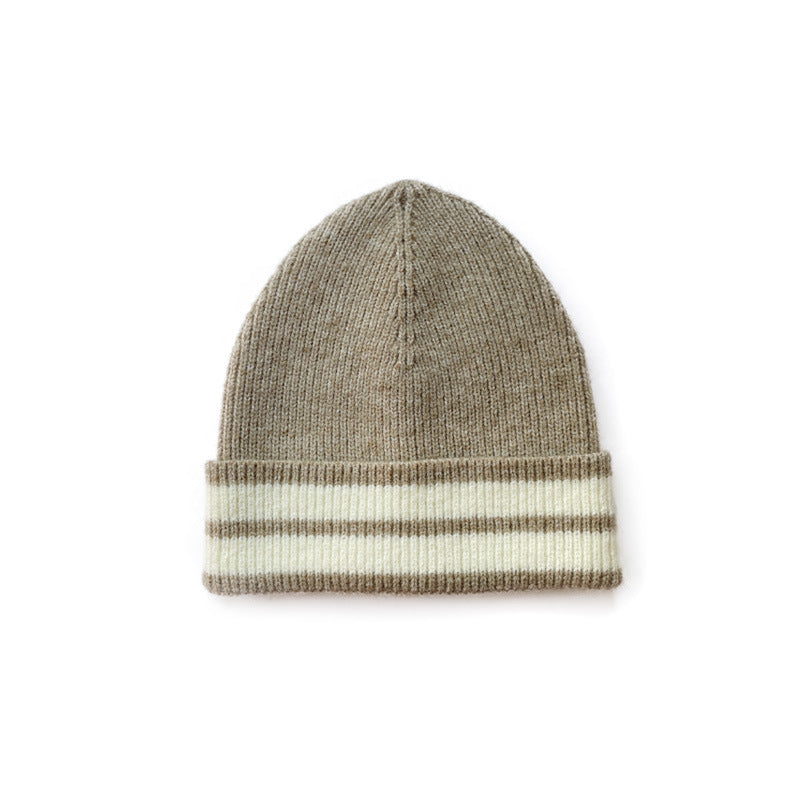 Striped Knitted Wool Hats For Both Men And Women