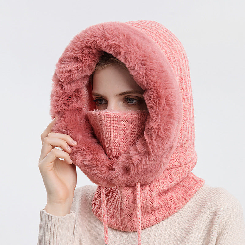 Women hat. Stay Cozy with Our Windproof Warm Knit Hat and Scarf for Women - Perfect for Winter