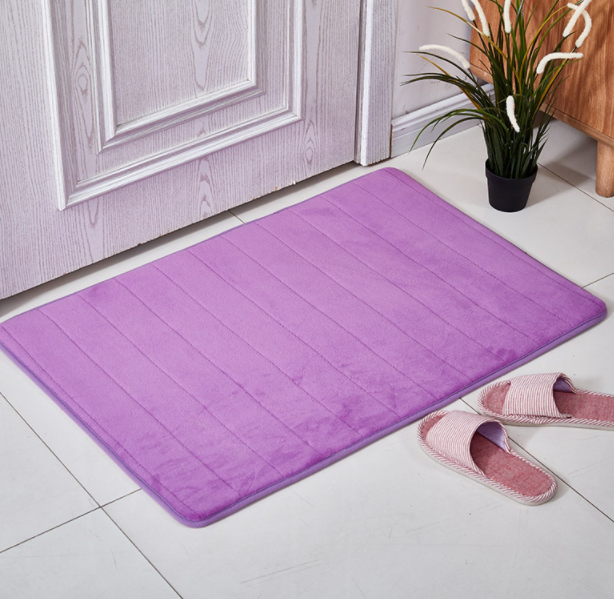 Coral Velvet Bathroom Customizable Memory Foam Absorbent Floor Mat