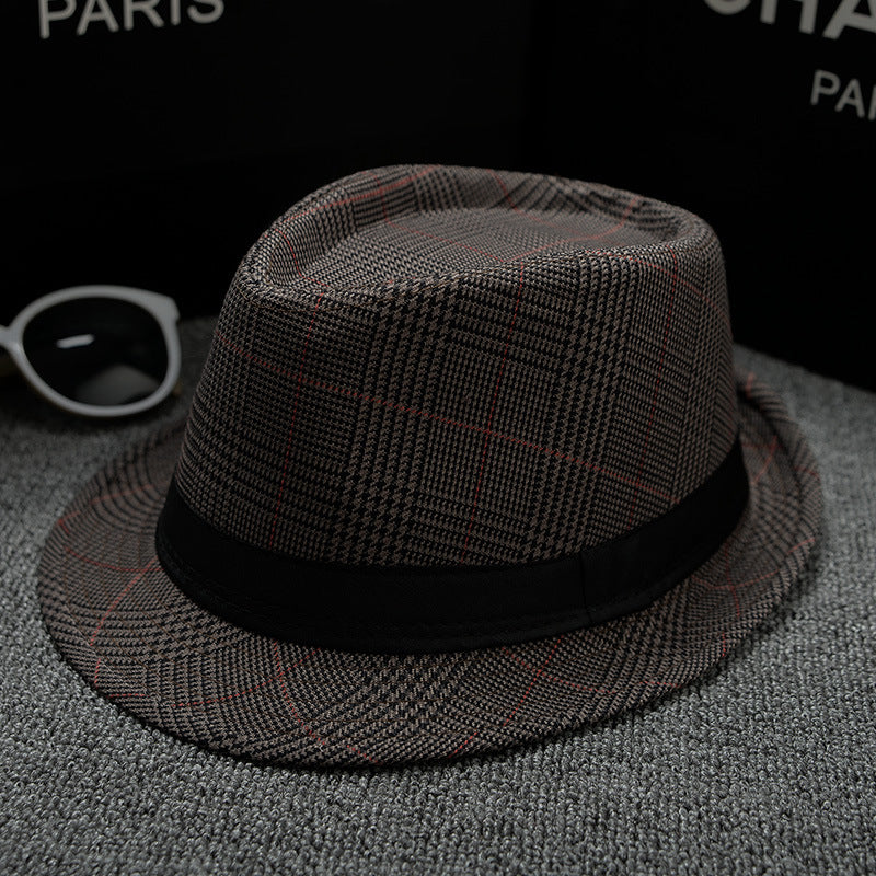 Very nice unique high quality British Houndstooth European and American Sun Hats for Men.