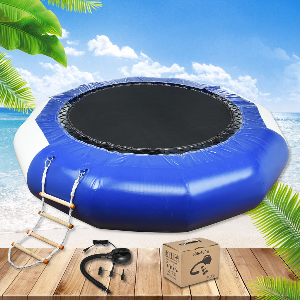 10Ft Inflatable Water Trampoline Bounce Swim Platform For Water-Sports