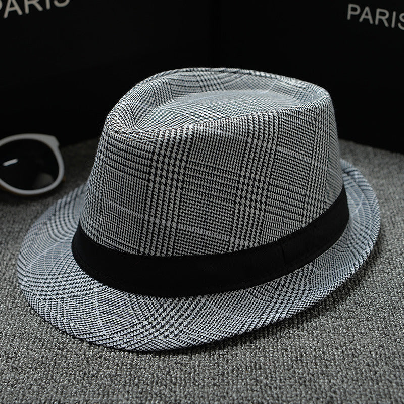 Very nice unique high quality British Houndstooth European and American Sun Hats for Men.