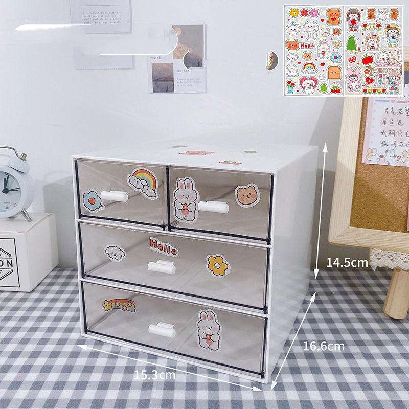 Office Desktop Storage Box Transparent Small Drawer