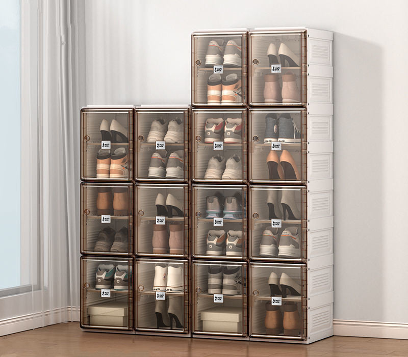 Installation-free Multi-layer Simple Transparent Mouth Strong Shoe Rack