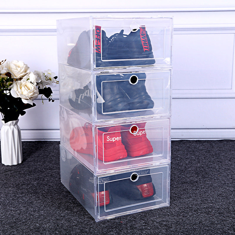 Plastic Shoe Box Thickened Transparent Drawer Box Plastic Shoe Box Stackable Box