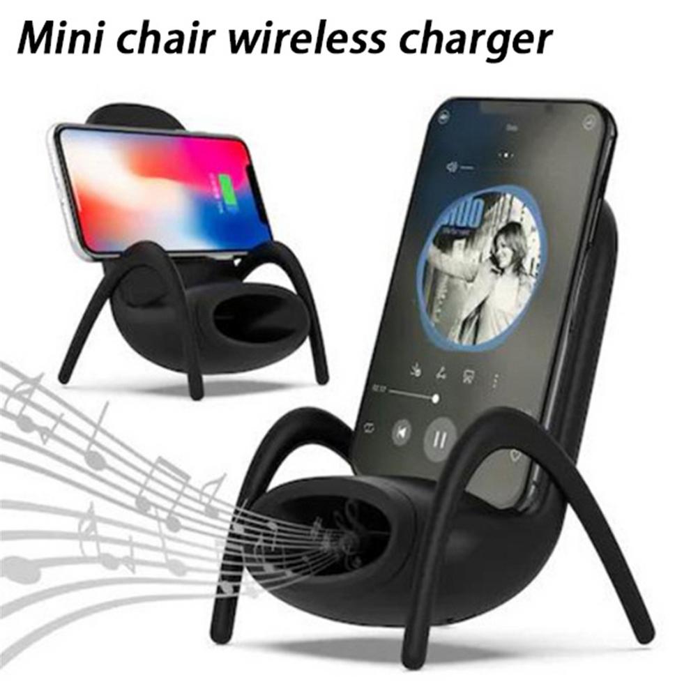 Portable Mini Chair Wireless Charger Desk Mobile Phone Holder Wireless Charger 10W Fast Charge Special Gift