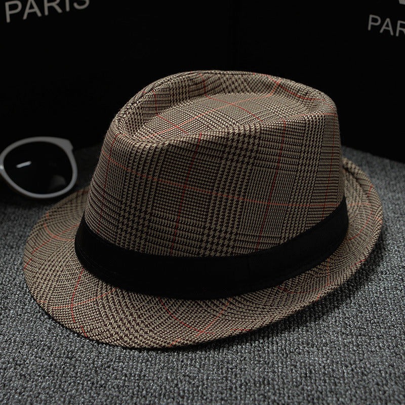 Very nice unique high quality British Houndstooth European and American Sun Hats for Men.