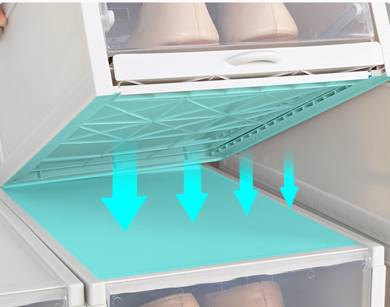 Thickened Dust-proof Stackable Assembly Combination Plastic Drawer Transparent Shoe Box