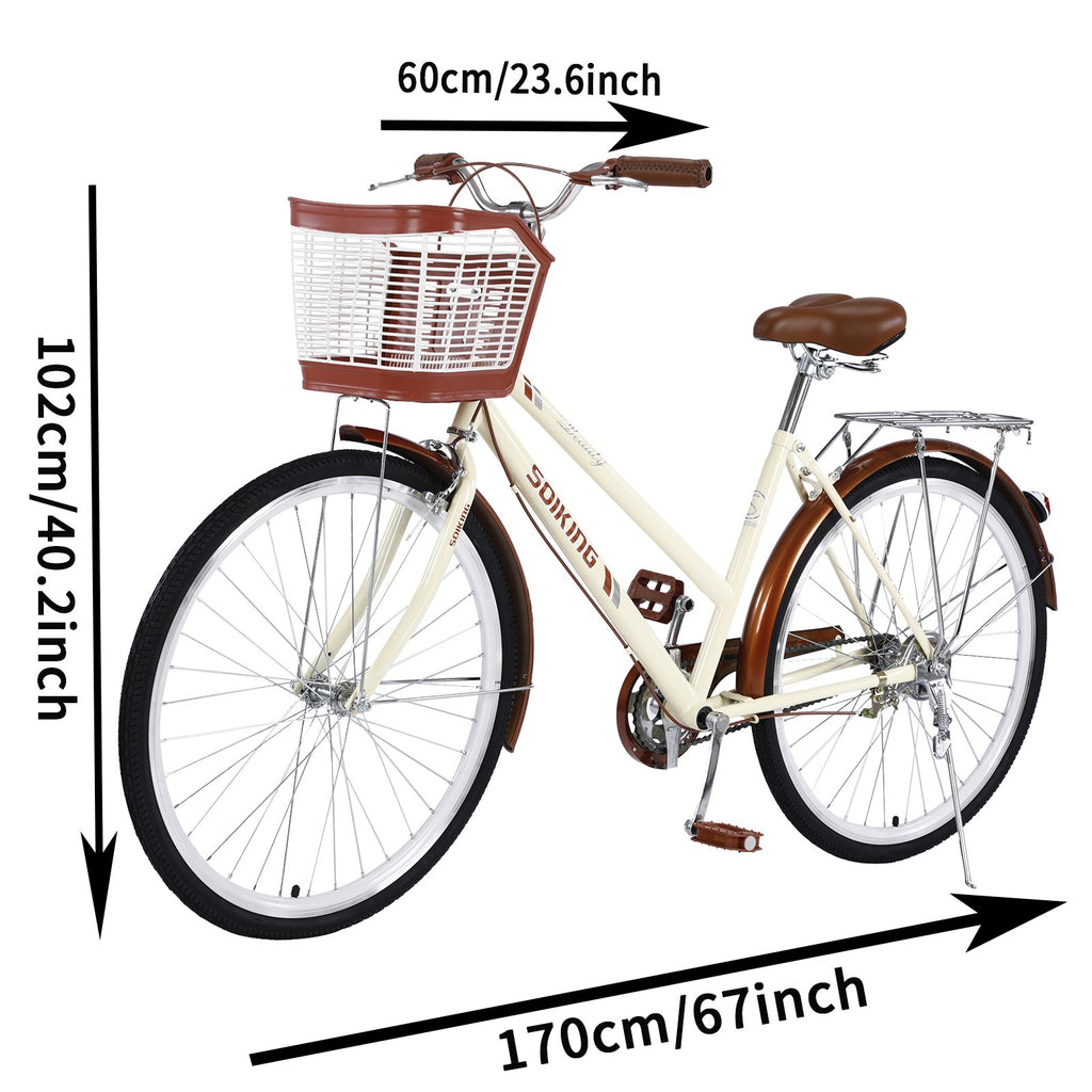 Quick and Convenient 26-Inch City Commuter Bicycle for Ladies - Perfect for Urban Princesses