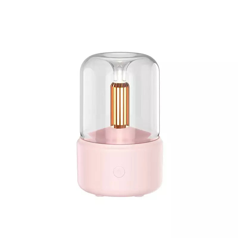 120ML Candle Lamp Aroma Diffuser Air Humidifier Electric Aromatherapy Diffusor Flame Humidicador USB Desktop Decor Night Light