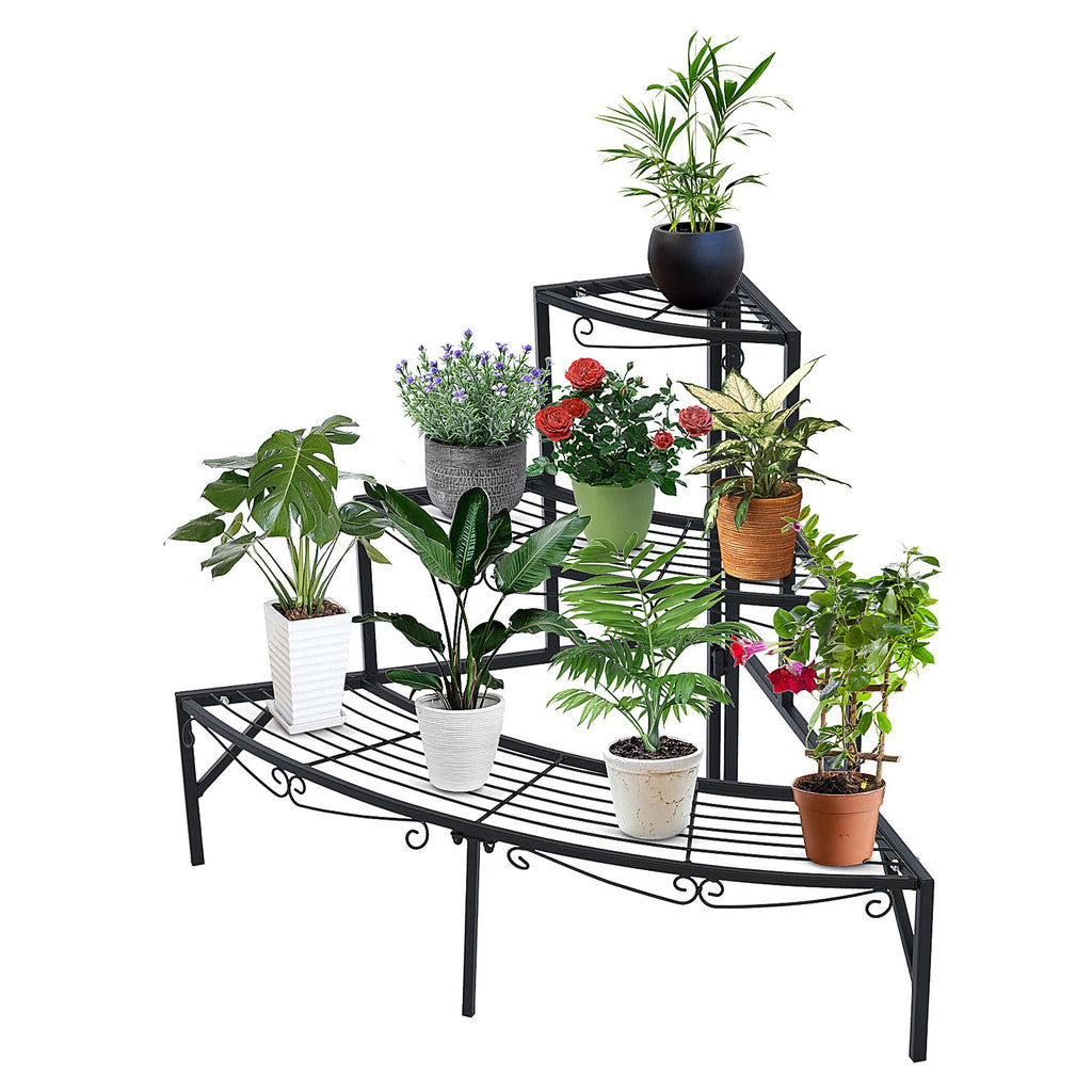 3 Tier Plant Stand Flower Pot Rack Corner Shelf Display Holder For IndoorOutdoor