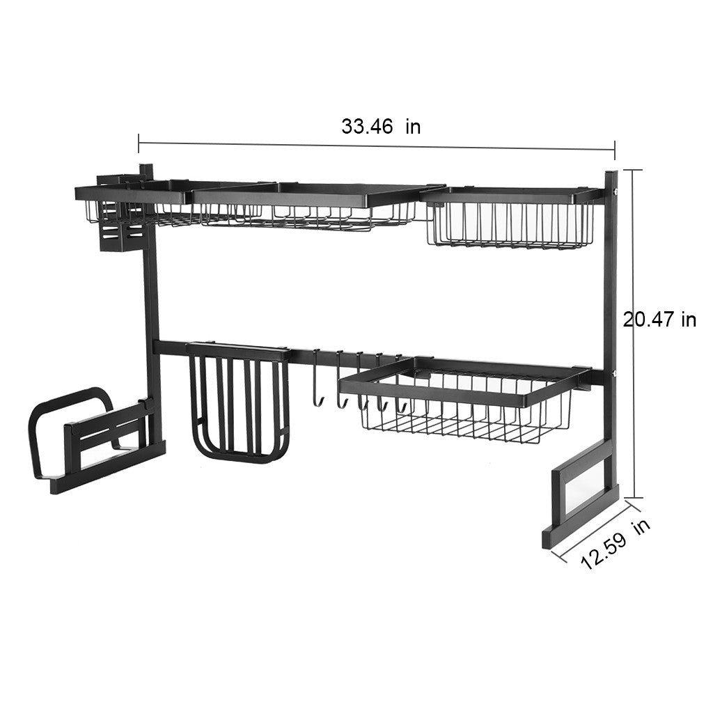 Dish Drying Rack Over Sink Display Drainer Kitchen Utensils Holder US Stock