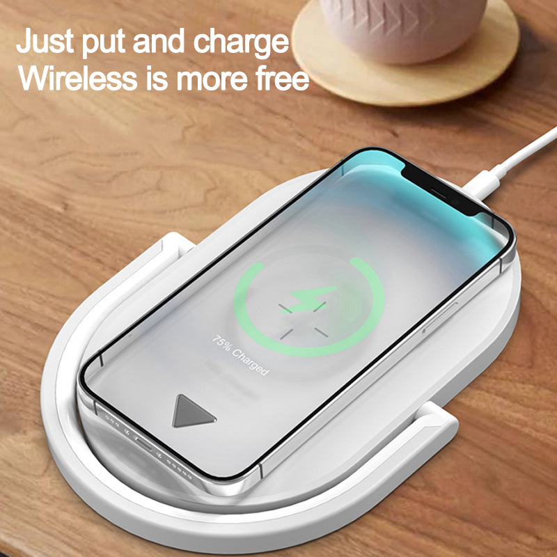 3 In 1 Foldable Wireless Charger. Night Light Wireless Charging Station LED Reading Table Lamp 15W Fast Charging Light